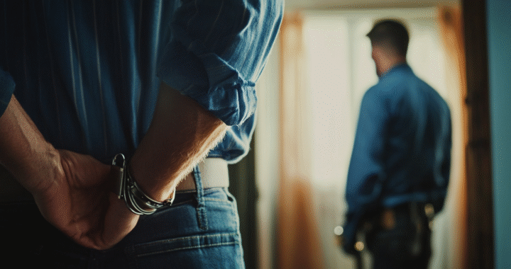 landlord in handcuffs